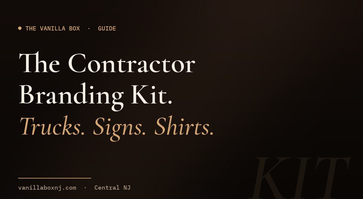 The Contractor Branding Kit: Trucks, Yard Signs, and Shirts That Win Jobs