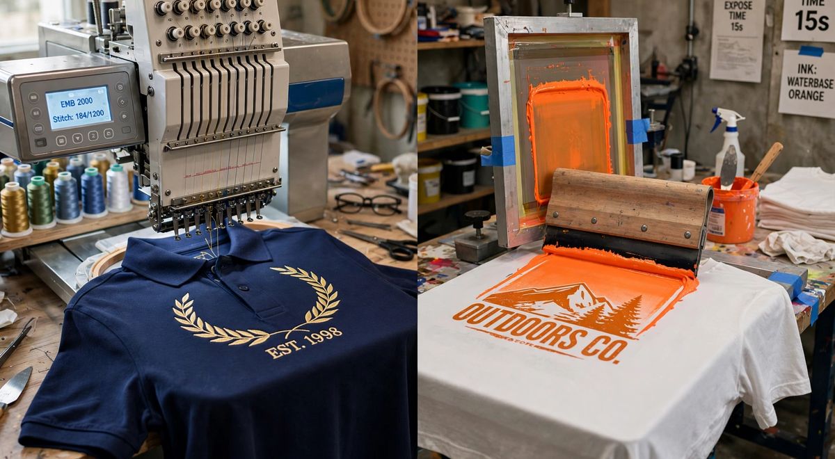Embroidery vs Screen Printing: Which Looks More Professional?